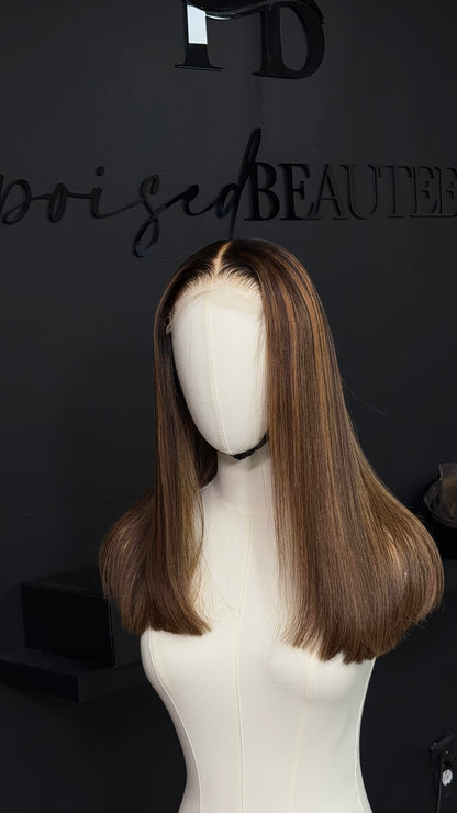 Full Highlight 16" Straight (Med- 5x5 Closure) RTS